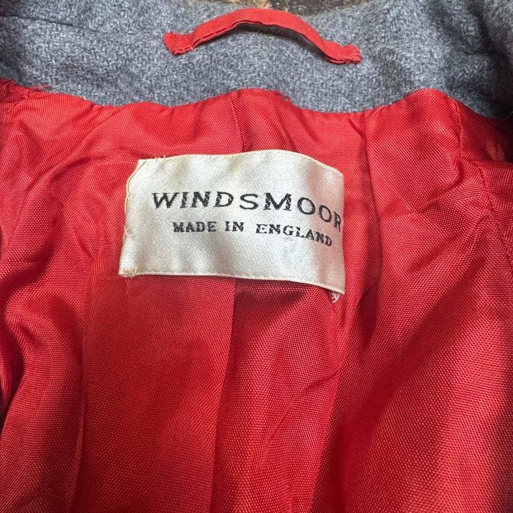 Windsmoor Wool Coat Herringbone Blazer‎ Jacket Red Lined Made in England - Picture 2 of 9